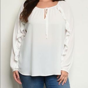 Plus size ivory blouse